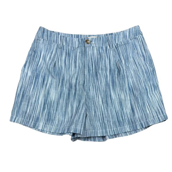 ALTAR’D STATE Blue Striped Space Dye Lightweight Shorts Women's Size Large - Picture 1 of 4
